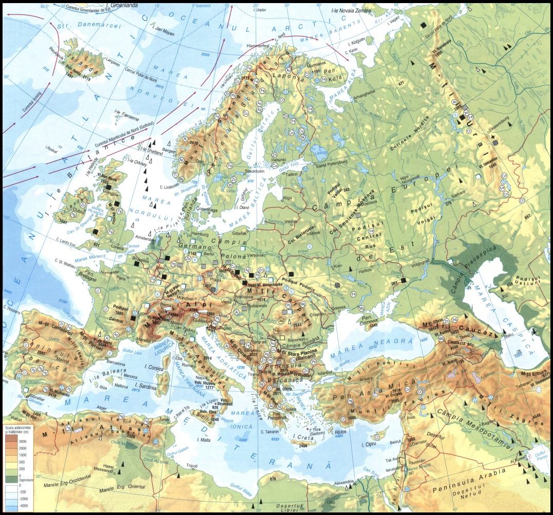 Harta Fizica A Europei Geotutorials