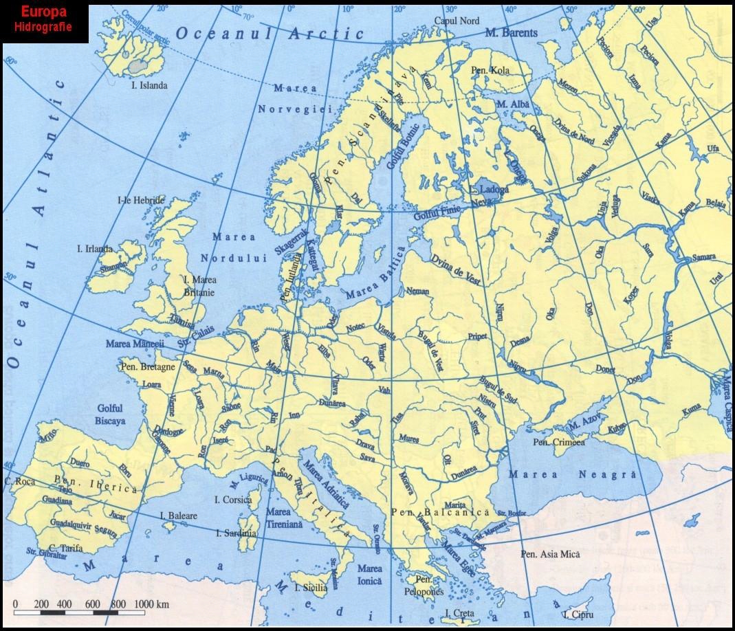 Harta Hidrografica Harta Europa Geotutorials