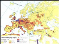 Harta Densitatii populatiei - Europa