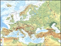 Harta Fizica Europa