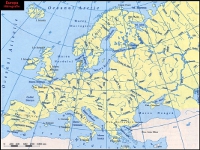 Harta Hidrografica - Europa