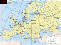 Harta Europa - Aeroporturi si Porturi