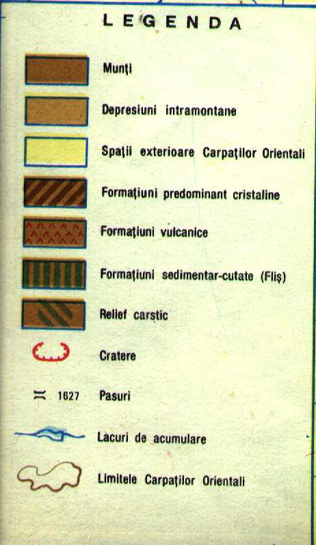 Carpatii Orientali - Harta Geologica