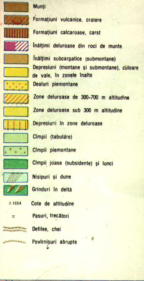 Harta Unitatilor de Relief – Romania