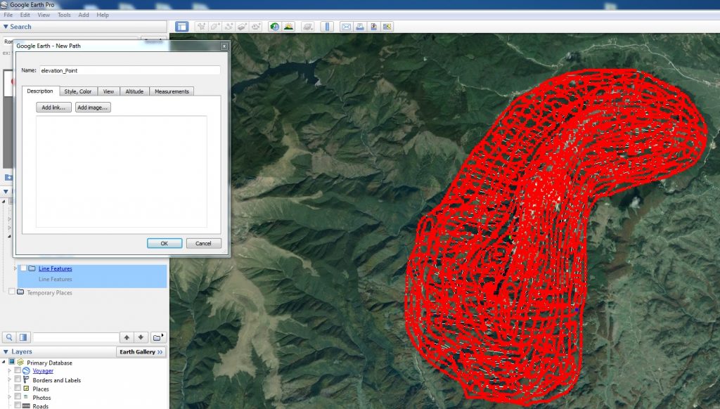 Fig. 2 Digitizare in Google Earth