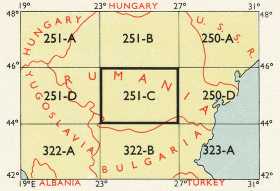 Index Harta Topografica 1:500.000